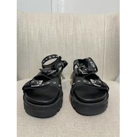 Alaïa-ALAIA  Sandals T.eu 38 leather-Black