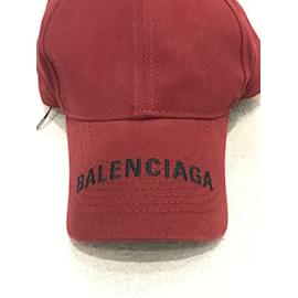 Balenciaga-BALENCIAGA Sombreros T.Internacional L Algodón-Burdeos