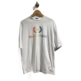 Balenciaga-BALENCIAGA Tops Camiseta.Algodón S Internacional-Blanco