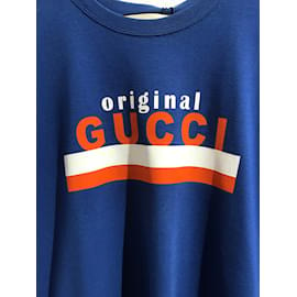 Gucci-GUCCI Hauts T.International M Coton-Bleu