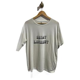 Saint Laurent-T-shirts SAINT LAURENT.International L Coton-Blanc