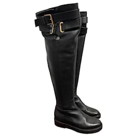 Valentino Garavani-VALENTINO GARAVANI  Boots T.eu 37.5 leather-Black