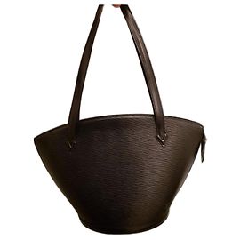 Louis Vuitton St Jacques Epi Leather Handbag Black Black