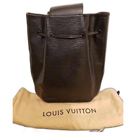 Louis Vuitton Epi Leder Rucksack Schwarz Schwarz