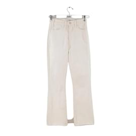 Mother-Slim-Fit-Jeans aus Baumwolle-Weiß