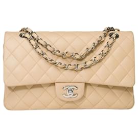 Chanel-Sac Chanel Timeless/Clássico em Couro Bege - 101602-Bege