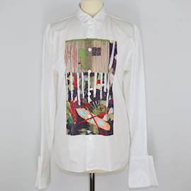 Marni-White Printed Longsleeve Shirt-White