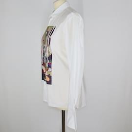 Marni-Camisa de manga larga estampada blanca-Blanco
