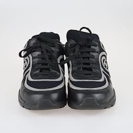 Chanel-Black CC Low Top Sneakers-Black