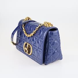 Christian Dior-Blue Caro Cannage Crossbody Bag-Bleu