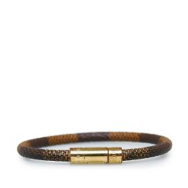 Pulsera marrón Louis Vuitton Damier Ebene Keep It Castaño