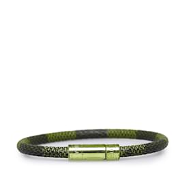 Louis Vuitton-Brown Louis Vuitton Damier Ebene Keep It Costume Bracelet-Brown