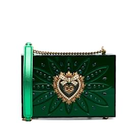 Dolce & Gabbana-Bolso bandolera Devotion de plexiglás verde Dolce&Gabbana-Verde