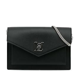 Louis Vuitton-Black Louis Vuitton Mylockme Chain Bag-Black