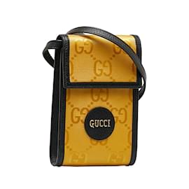 Gucci-Bolsa Crossbody Gucci Mini GG Off The Grid Amarela-Amarelo