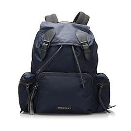 Burberry-Blue Burberry Runway Nylon Backpack-Blue