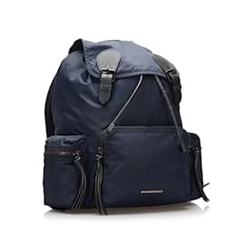 Burberry-Blue Burberry Runway Nylon Backpack-Blue