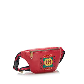 Gucci-Riñonera roja con logo Gucci de Gucci-Roja