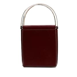 Cartier-Burgundy Cartier Trinity Cage Handbag-Dark red