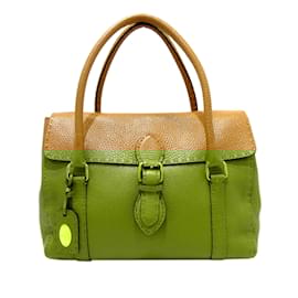 Fendi-Tan Fendi Selleria Linda Handbag-Camel