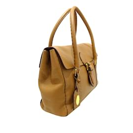 Fendi-Tan Fendi Selleria Linda Handbag-Camel