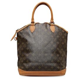 Louis Vuitton-Brown Louis Vuitton Monogram Lockit Vertical PM Handbag-Brown