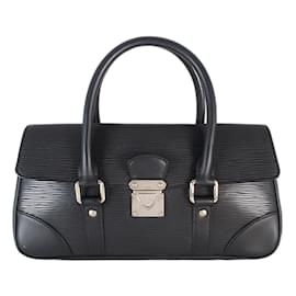 Louis Vuitton-Black Louis Vuitton Epi Segur PM Handbag-Negro