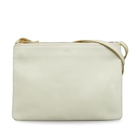 Céline-Bandolera blanca Celine Large Trio-Blanco