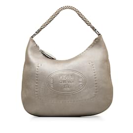 Fendi-Gold Fendi Selleria Hobo Bag-Golden