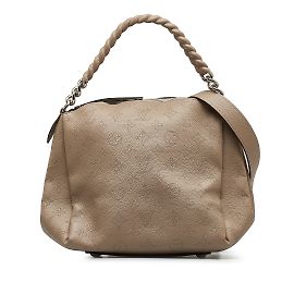 Taupe Louis Vuitton Monogramme Mahina Babylone Chain BB Satchel Autre