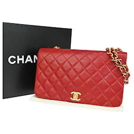 Chanel-Carteira Chanel em corrente-Vermelho