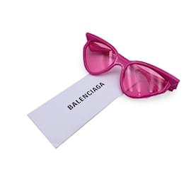 Balenciaga-Rosafarbene Katzenaugen-Sonnenbrille BB0101S 56/19 140MM-Pink