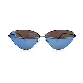 Balenciaga-Verspiegelte Cat-Eye-Sonnenbrille BB0105S 61/12 145MM-Blau