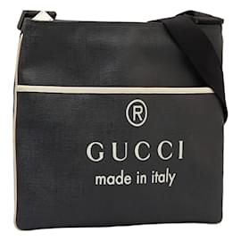 Gucci-Bolso bandolera de lona con logo 162904-Negro