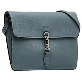 Gucci-Leather New Jackie Crossbody Bag 364435-Blue
