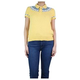 Polo Ralph Lauren Polo de punto estampado amarillo - talla L Amarillo