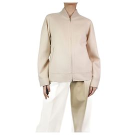 Joseph Cremefarbene Bomberjacke aus Wollmischung – Größe UK 6 Roh