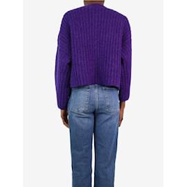 Isabel Marant-Pull violet en laine mélangée côtelée - taille FR 34-Violet