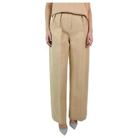 Khaite Beige, maßgeschneiderte Hose mit weitem Bein – Größe XS Beige