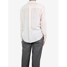 Autre Marque-Cream silk pocket blouse - size M-Cream