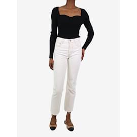 Anine Bing-Calça jeans skinny branca com corte reto - tamanho W25-Branco
