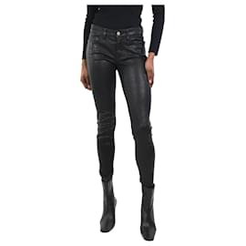 Frame Denim-Black leather trousers - size Waist 27-Black