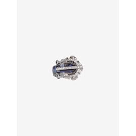 Chanel-Blue bejewelled ring - size 9-Blue