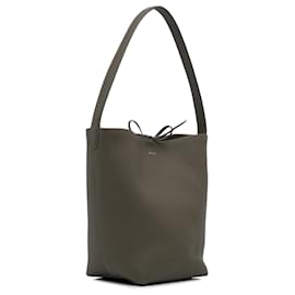The row-The Row Brown Medium N S Park Tote-Brown,Taupe