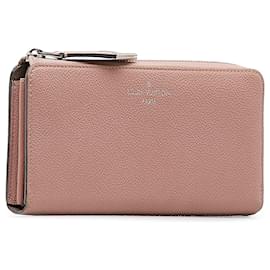 Louis Vuitton-Portafoglio Louis Vuitton Taurillon Comete rosa-Rosa