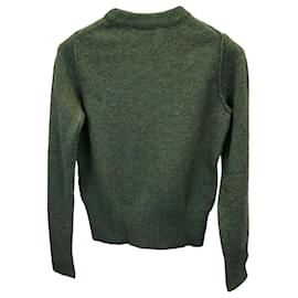 Acne-Jersey con cuello redondo de lana verde de Acne Studios-Verde