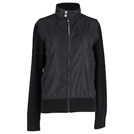 Prada-Prada Softshell Panel Zip-Front Jacket in Black Polyester-Black