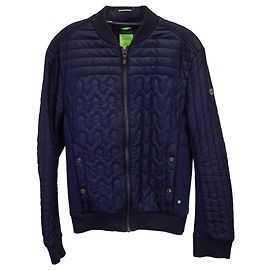 Hugo Boss Boss Quilted Bomber Jacket in Navy Blue Polyamide Navy blue