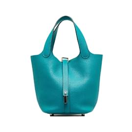 Hermès-Clemence Picotin Lock 18-Blue