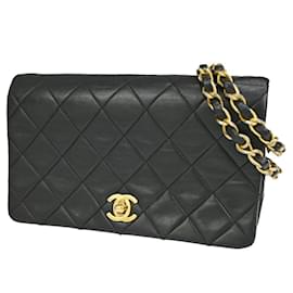 Chanel-Chanel Wallet an der Kette-Schwarz